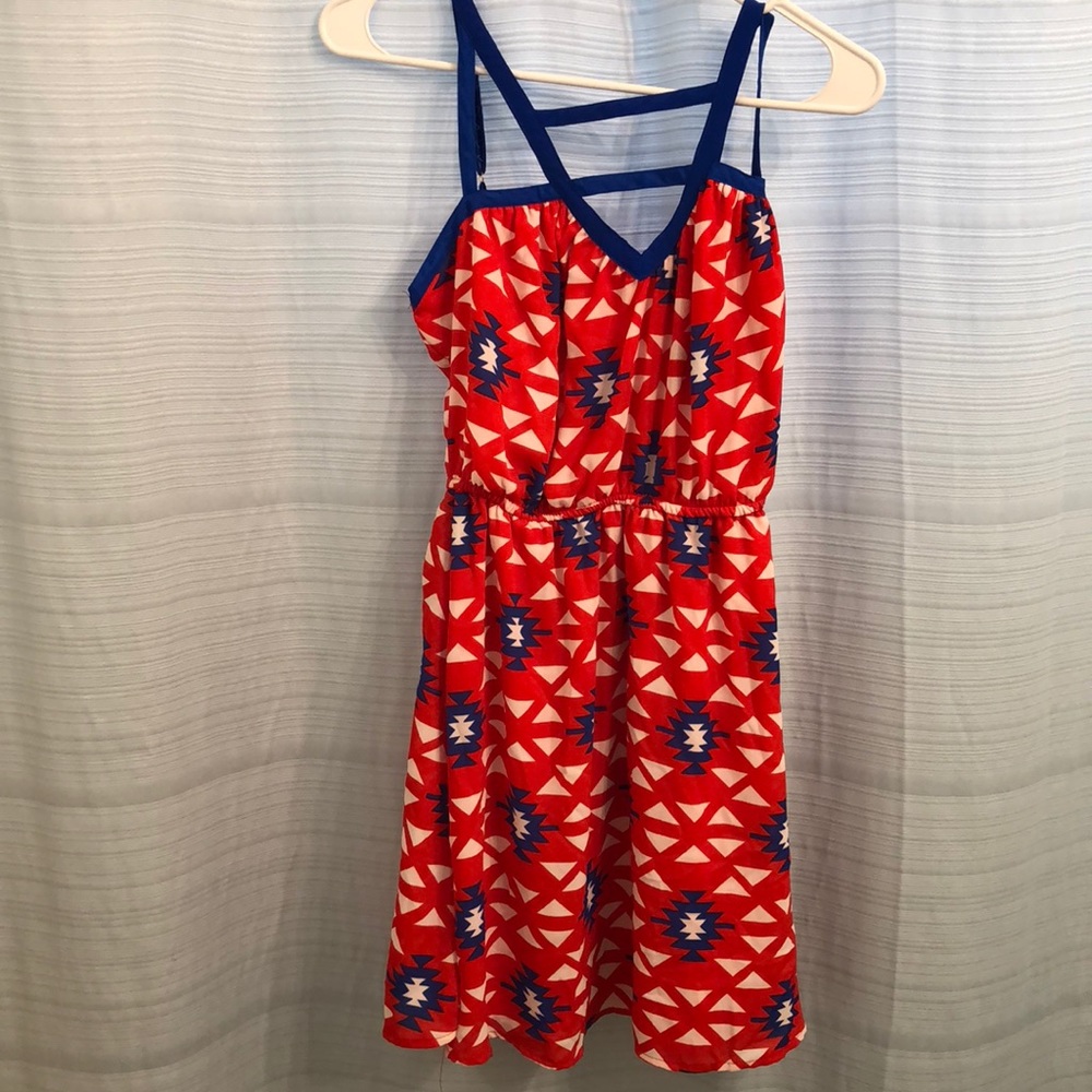 GB red white and blue dress